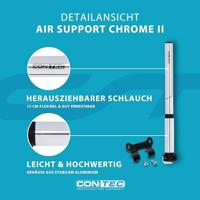 CONTEC minipomp "air support chrome ii" ct mini pump air support chrome sil./black - thumbnail