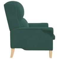 Fauteuil Donkergroen 76 x 94 x 102 cm Fluweel - thumbnail