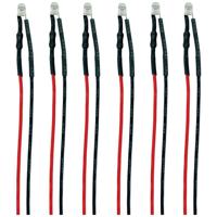TAMS Elektronik 81-59606-06-C LED Met aansluitdraden Koud-wit, Rood 6 stuk(s) - thumbnail