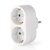Nedis Stopcontact splitter 2-weg 250 V wit - thumbnail