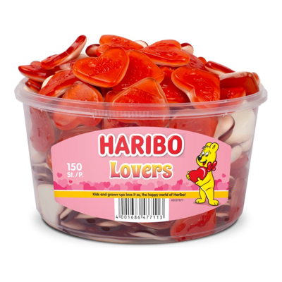 Haribo Lovers snoepgoed, pot van 150 stuks
