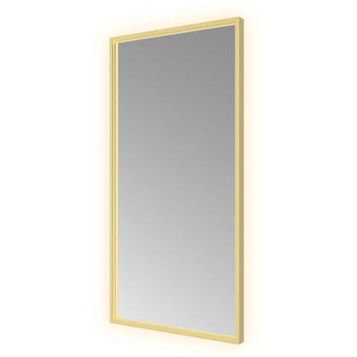 Spiegel Hotbath &MORE 80x50 cm LED-Verlichting Spiegelverwarming Rechthoek Geborsteld Messing PVD Spiegel Hotbath &MORE 80x50 cm LED-Verlichting Spiegelverwarming Rechthoek Geborsteld Messing PVD