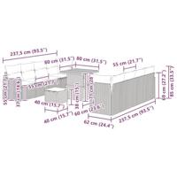 Tuinbankenset 11 pcs Beige poly rattan - thumbnail