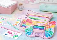 Faber Castell FC-201971 Kleurpotloden Sparkle in Vlinder Bewaarblik 12 Standaard Kleuren + 8 Pastel Kleuren + Stickers - thumbnail