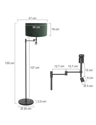 Steinhauer Led leeslampStanger met stoffen kap - 7181ZW - thumbnail