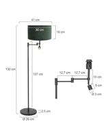 Steinhauer Led leeslampStanger met stoffen kap - 7181ZW - thumbnail