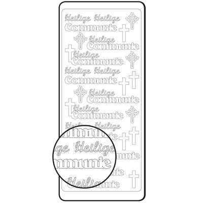 Vaessen Creative • sticker 10x23cm 10pcs zilver "heilige communie"