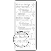 Vaessen Creative • sticker 10x23cm 10pcs zilver "heilige communie" - thumbnail