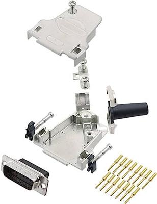 encitech D45ZF15-DBCP15-K 6355-0049-02 D-sub male connectorset 45 ° Aantal polen: 15 Crimpen 1 stuk(s)