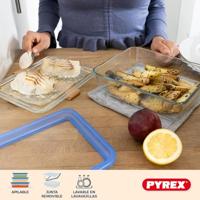 Set Lunchboxen Pyrex Blauw Transparant 2,6 L 3 Onderdelen - thumbnail
