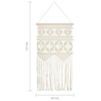 Wandhanger macram 40x80 cm katoen - thumbnail