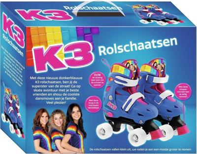 K3 rolschaatsen regenboog, maat 34-37 K3 rolschaatsen regenboog, maat 34-37