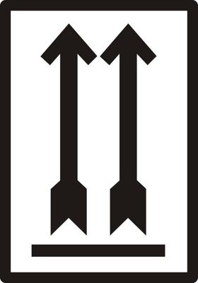 Waarschuwingsetiket zwarte pijl omhoog 500 stuks Waarschuwingsetiket zwarte pijl omhoog 500 stuks