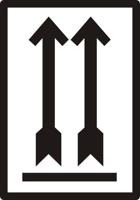 Waarschuwingsetiket zwarte pijl omhoog 500 stuks - thumbnail