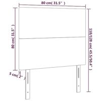 Hoofdborden 2 st 80x5x78/88 cm fluweel donkerblauw - thumbnail