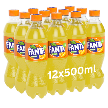 Frisdrank fanta orange petfles 500ml | 12 stuks