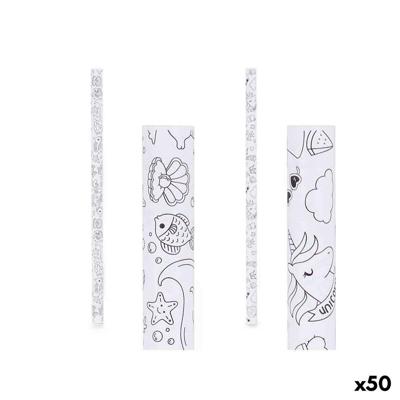 Cadeaupapier Pincello Wit 70 x 150 cm (50 Stuks)