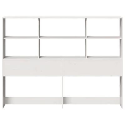 Hoofdbord met opbergruimte 160 cm massief grenenhout wit