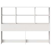 Hoofdbord met opbergruimte 160 cm massief grenenhout wit - thumbnail