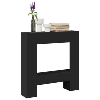 VidaXL Haardombouw 81x18x82 cm bewerkt hout zwart VidaXL Haardombouw 81x18x82 cm bewerkt hout zwart