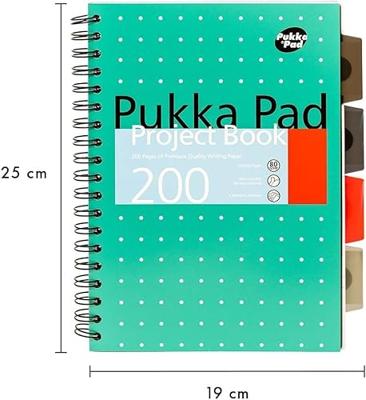 Projectboek pukka metallic b5 lijn 200pag 80gr gn