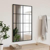 VidaXL Wandspiegel rechthoekig 50x80 cm ijzer zwart - thumbnail