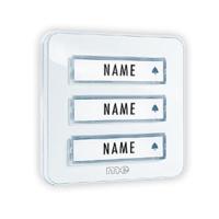 m-e modern-electronics KTA-3 W Belplaat Met naambord 3-voudig Wit 12 V/1 A - thumbnail