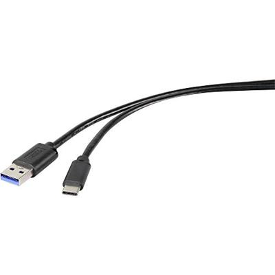 Renkforce RF-4535908 USB-kabel USB 3.2 Gen1 USB-A stekker, USB-C stekker 3.00 m Zwart Renkforce RF-4535908 USB-kabel USB 3.2 Gen1 USB-A stekker, USB-C stekker 3.00 m Zwart