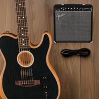 Fender Acoustasonic Player Telecaster Brushed Black met gigbag - thumbnail