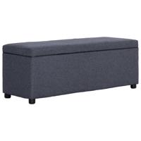 Bankje met opbergvak 116 cm polyester donkergrijs - thumbnail