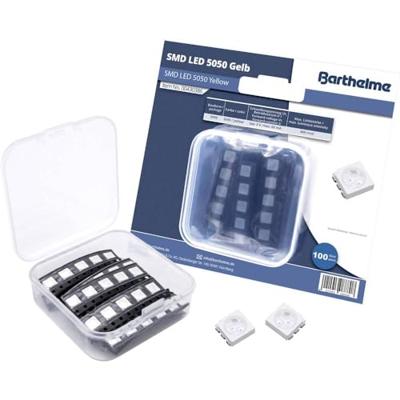 Barthelme SMD-LED-set 5050 Geel 800 mcd 120 ° 60 mA 2 V 100 stuk(s) Bulk