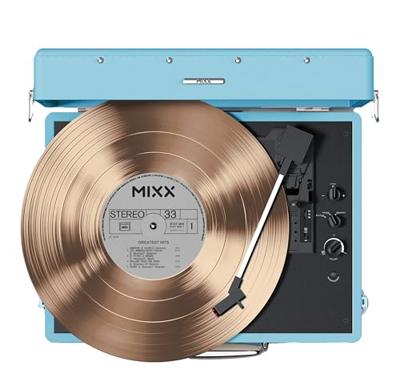 Vinyl draaitafel - MIXX - Revival 55 - Ingebouwde stereoluidsprekers - 3 snelheden - Bluetooth - RCA-uitgang - Blauw