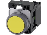 Siemens SIRIUS ACT 3SU1130-0AB30-1BA0 Druktoets Kunststof frontring, Bedieningsknop vlak Geel 1 stuk(s) - thumbnail