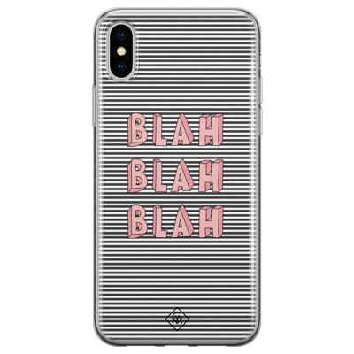iPhone XS Max siliconen hoesje - Blah blah blah