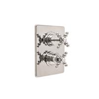 Inbouw Douchekraan Sanimex Giulini Thermostatisch 2-Weg Kruisgreep Rechthoekig Inclusief Inbouwdeel Chroom - thumbnail