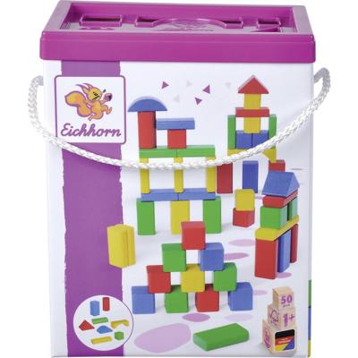 Eichhorn houten blokken gekleurd, 50dlg. Eichhorn houten blokken gekleurd, 50dlg.