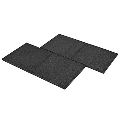 Valtegel 6 st 50x50x3 cm rubber zwart - thumbnail