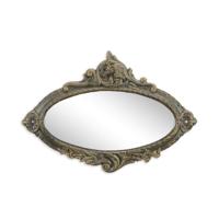 Gietijzeren ovale spiegel - thumbnail