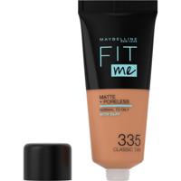Maybelline Fit Me Matte & Poreless Foundation 335 Classic Tan – medium dekkende foundation voor normale tot vette huid met matte finish – foundations op waterbasis die zichtbaar poriën verkleinen - 30 ml - thumbnail