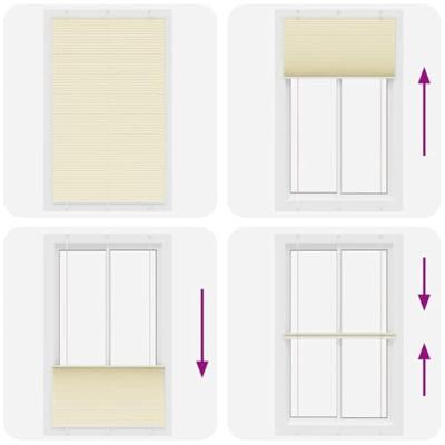 Pliss rolgordijn 120x200cm stofbreedte 119,4cm polyester crme