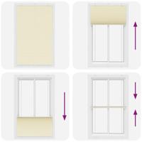 Pliss rolgordijn 120x200cm stofbreedte 119,4cm polyester crme - thumbnail