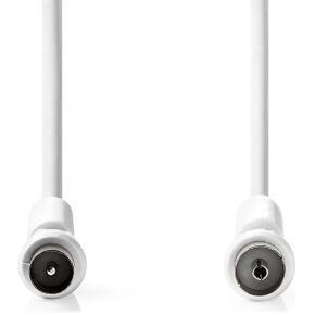 Nedis Coaxkabel | IEC (Coax) Male | IEC (Coax) Female | Vernikkeld | 120 dB | 75 Ohm | Viervoudig Afgeschermd | 5.00 m | Rond | PVC | Wit | Label - Nedis Coaxkabel | IEC (Coax) Male | IEC (Coax) Female | Vernikkeld | 120 dB | 75 Ohm | Viervoudig Afgeschermd | 5.00 m | Rond | PVC | Wit | Label -