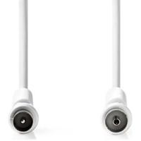 Nedis CSGL40020WT50 Coaxkabel Iec (coax) Male Iec (coax) Female Vernikkeld 120 Db 75 Ohm Viervoudig Afgeschermd 5.00 M Rond Pvc Wit Label - thumbnail