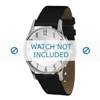 Jacques Lemans horlogeband 1-1850B Leder Zwart - thumbnail