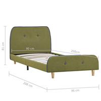 Bedframe stof groen 90x200 cm - thumbnail