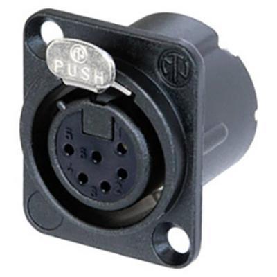 Neutrik NC6FD-LX-B-CON XLR-connector Flensbus, contacten recht Aantal polen: 6 Zwart 1 stuk(s)