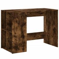 Bureau 102x50x75 cm bewerkt hout gerookt eikenkleurig - thumbnail
