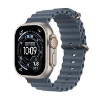 Apple Watch Ultra 3 GPS + Cellular - 49 mm - Natuurlijke titanium kast - Ankerblauwe OceanBand-armband - thumbnail