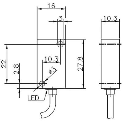Secatec MKD16OUAK Reedcontact 1x wisselcontact 150 V/DC, 150 V/AC 1 A 20 VA