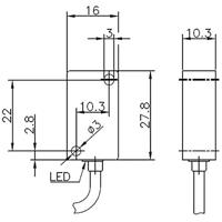 Secatec MKD16OUAK Reedcontact 1x wisselcontact 150 V/DC, 150 V/AC 1 A 20 VA - thumbnail